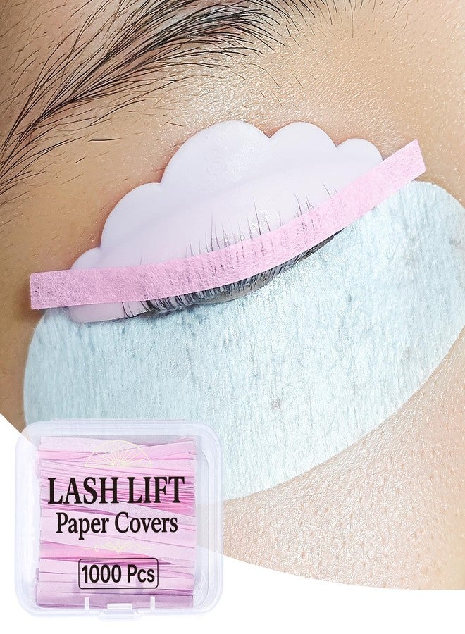 لي بيوتي شرائط ورق رفع الرموش من ليبيوتي، 1000 قطعة - بديل مثالي لشرائط الرفع/التغليف البلاستيكية، أغطية ورقية سهلة الاستخدام لتجعيد وتلوين الرموش بشكل مثالي، مستلزمات رفع الرموش للصالونات والمختصين، لون وردي، 3 مم - Image 1